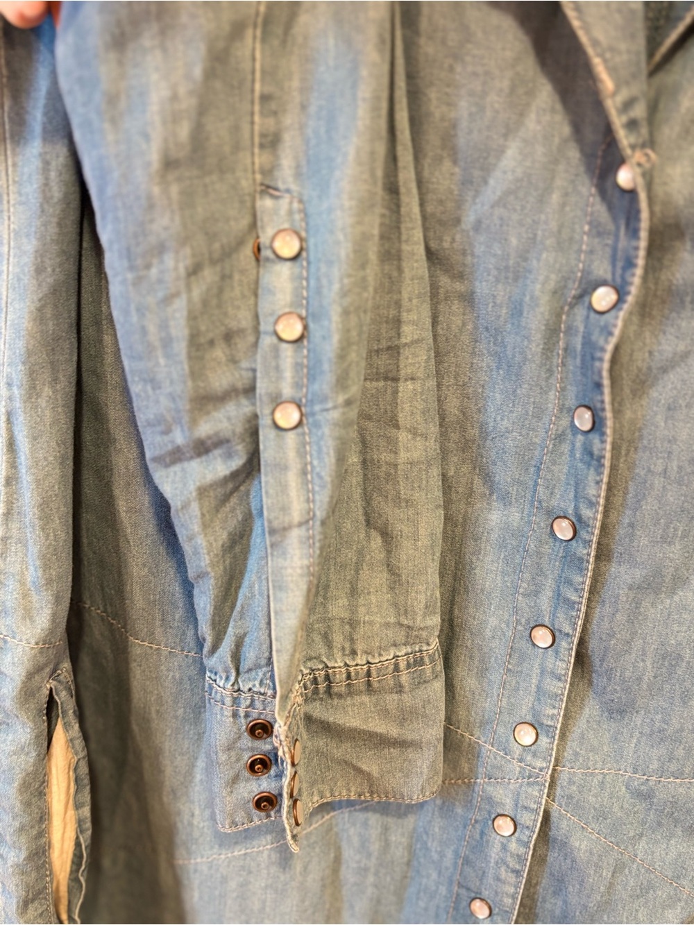 ONE by One Teaspoon Denim Shirt Dress Light Wash Relaxed Oversized Midi Small - Picture 5 of 11